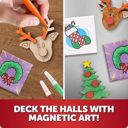 Santa's Christmas Craft Kit for Kids - 15 Magical Christmas Crafts for Kids, Make Suncatchers, Paint Holiday Rocks, Make Magnets & More for Christmas Gifts, Craft Kits for Ages 5 6 7 8 9 10 11 & 12