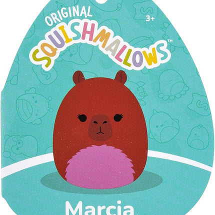 Squishmallows Original 8-Inch Marcia Maroon Capybara - Official Jazwares Plush (Little)
