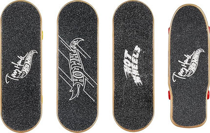 Hot Wheels Skate Tony Hawk Fingerboard & Removable Skate Shoes Multipack, 4 Boards, 2 Pairs of Shoes, 1 Exclusive Set (Styles May Vary)