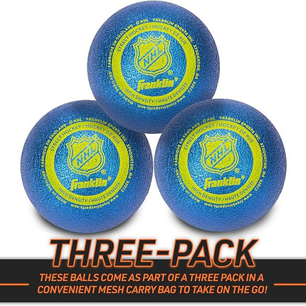 Franklin Sports NHL Street Hockey Balls - No Bounce Outdoor Street + Roller Hockey Balls - Official Size for Youth + Adult Street Hockey - Assorted Colors - 1, 2, 3, and 15 Bulk Packs