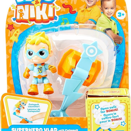 BANDAI Vlad & Niki Play Action Figure - Superhero Vlad Figure - Articulated Action Figurine with Accessories, Multicolor, P57551