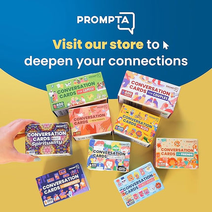 600 Conversation Cards for Families – Fun Family Game for Kids and Adults During Game Night, Family Dinner, or Road Trips – Five Get to Know You Question Categories on 2.5" x 1.75" Cards