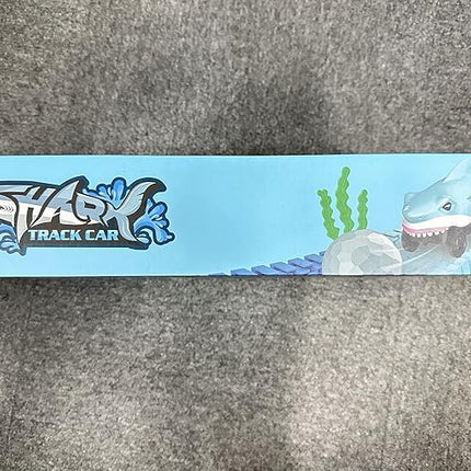VATOS Track Toys 183 Pcs Shark Race Car Toys for Boys Girls 3 4 5 6 7 9 Year, Bendable Flexible Racetrack Cars with Shark & Ball, Ocean Theme Train Toys, STEM Educational Playset Birthday Gift