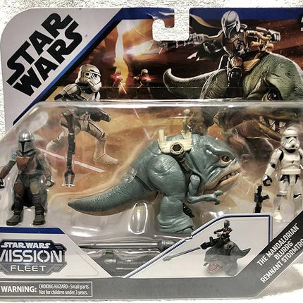 Star Wars Hasbro Mission Fleet Expedition Class The Mandalorian, Blurrg, Remnant Stormtrooper Toys, Battle of The Wasteland
