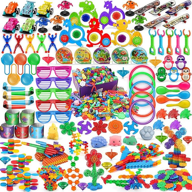 Amy&Benton 400pcs Party Favors for Kids 8-12 4-8 3-5, Goodie Bags Stuffers,Pinata Stuffers Fillers,Treasure Box Toys for Classroom Prizes,Birthday Easter Christmas Haloween Valentine Holiday Supplies