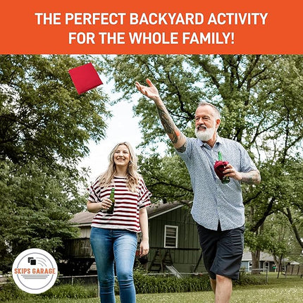 USA Large Stars & Stripes Faded All-Weather Cornhole Boards - Regulation Size Weatherproof Cornhole Game - Official ACA, ACL Tournament Set