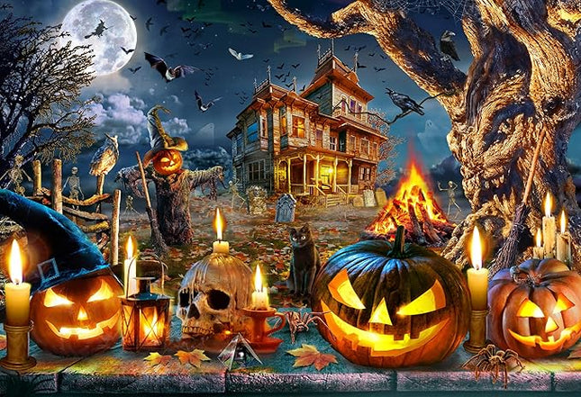 Vermont Christmas Company – Halloween Nightmare 100 Piece Jigsaw Puzzle - Large Interlocking Pieces Perfect for Kids & Adults Alike - 19" x 13"