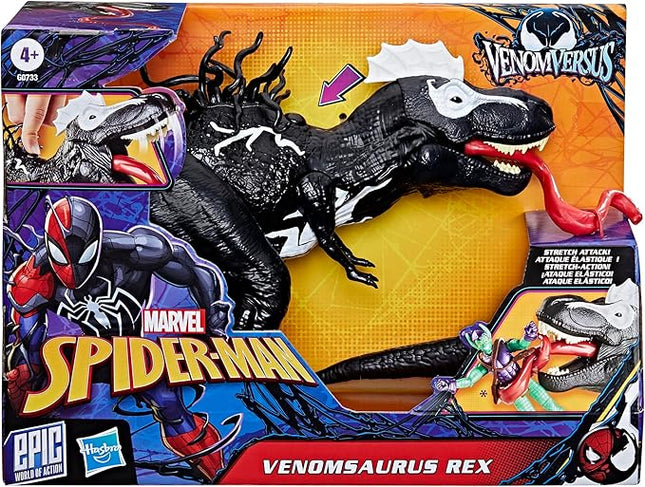 SPIDER-MAN Marvel Epic World of Action VenomVersus Venomsaurus Rex 16-Inch (40cm) Action Figure with Dino Chomp Action, Super Hero Toys for Kids Ages 4+