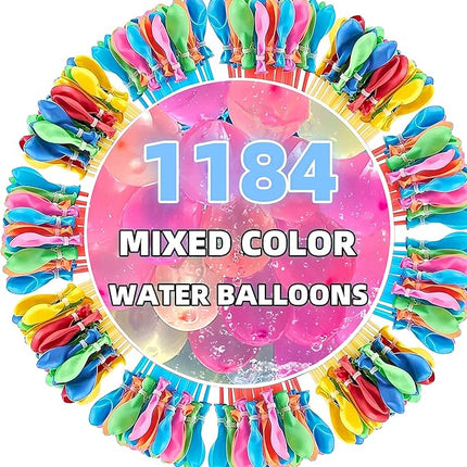 Summer Water Toys Magical Quick Fill Water Balloons for Pools and Water Companions 1184 Balloons (BG)