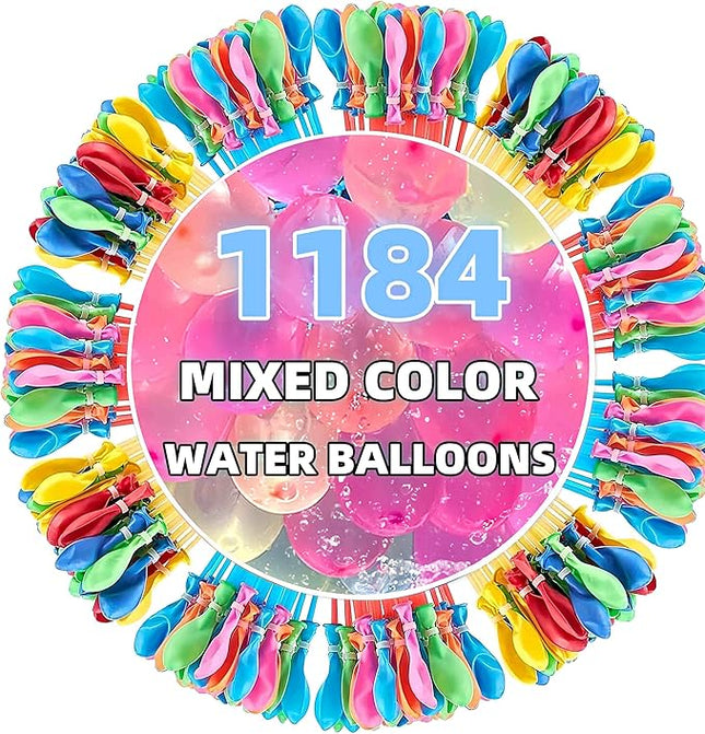 Summer Water Toys Magical Quick Fill Water Balloons for Pools and Water Companions 1184 Balloons (BG)
