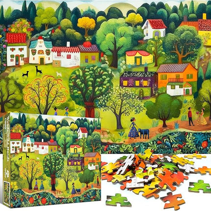 Woods Wild Roads Jigsaw Puzzle, 1000 Piece Puzzle for Adults, Impossible Hard Difficult Challenging Puzzles for Adults 1000 Pieces, Home Decoration Puzzle, Interlock Perfectly No Dust