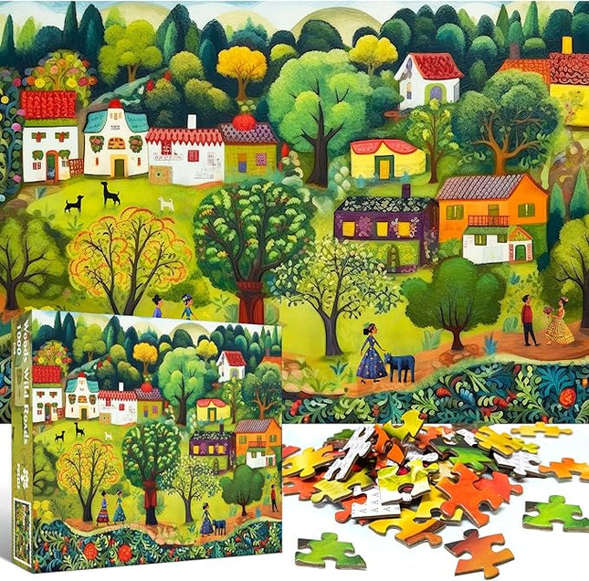 Woods Wild Roads Jigsaw Puzzle, 1000 Piece Puzzle for Adults, Impossible Hard Difficult Challenging Puzzles for Adults 1000 Pieces, Home Decoration Puzzle, Interlock Perfectly No Dust