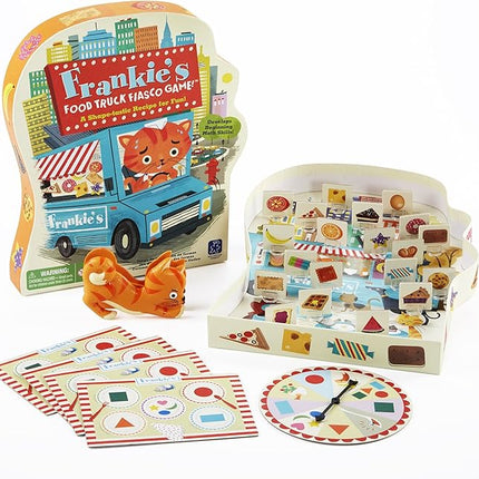 Educational Insights Frankie's Food Truck Fiasco Game, Shape Matching Award-Winning Board Game for Preschoolers & Toddlers, For 2-4 Players, Fun Family Game for Kids Ages 4+