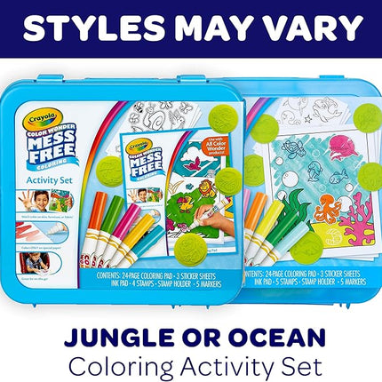 Crayola Color Wonder Mess Free Coloring Activity Set (30+ Pcs), Holiday & Christmas Gift for Toddlers, Travel Art Kit with Markers, Stamps, and Stickers, Ages 3+