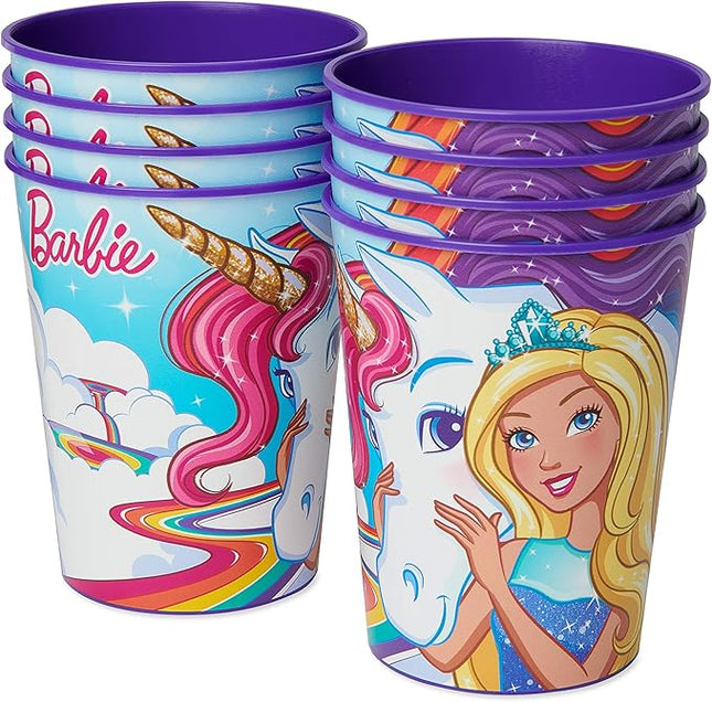 American Greetings Barbie Party Supplies, 16 oz. Plastic Party Cups (8-Count)