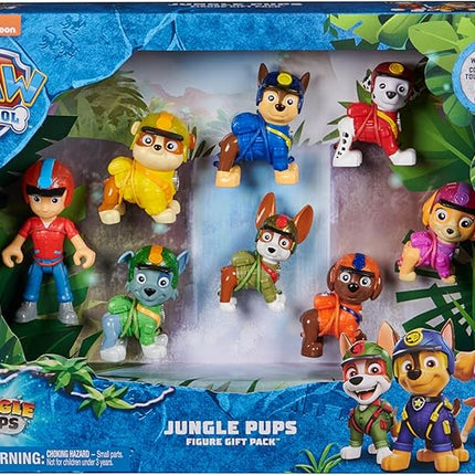 Paw Patrol: Jungle Pups Action Figures Gift Pack, with 8 Collectible Toy Figures, Kids Toys for Boys and Girls Ages 3 and Up