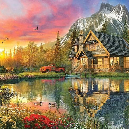 500 Piece Puzzles for Adults Lakes and Mountains 20.5 x 15 Inch 500 Piece Jigsaw Puzzles for Kids Adults Puzzles 500 Pieces for Adults Holiday Educational Challenge Toy