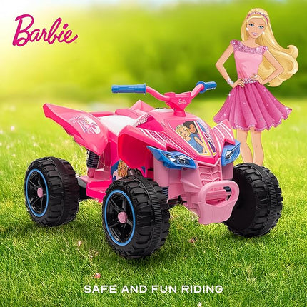 Barbie - 12V ATV Ride On Toy, Fun and Exciting Ride for Kids, Stylish Design for Imaginative Play (Pink)