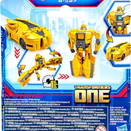 Transformers One Cog Changer Bumblebee (B-127) 4-Inch Robot Action Figure, Interactive Toys for Boys and Girls Ages 6 and Up