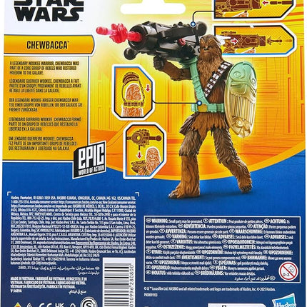 STAR WARS Epic World of Action Chewbacca 4-Inch Deluxe Action Figure & 4 Accessories, Toys for Boys & Girls Ages 4+