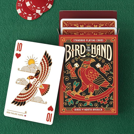 Bird in The Hand Themed Playing Cards | 54 Pieces of Stunning Custom Art | Unique Bird on Every Card in The Deck