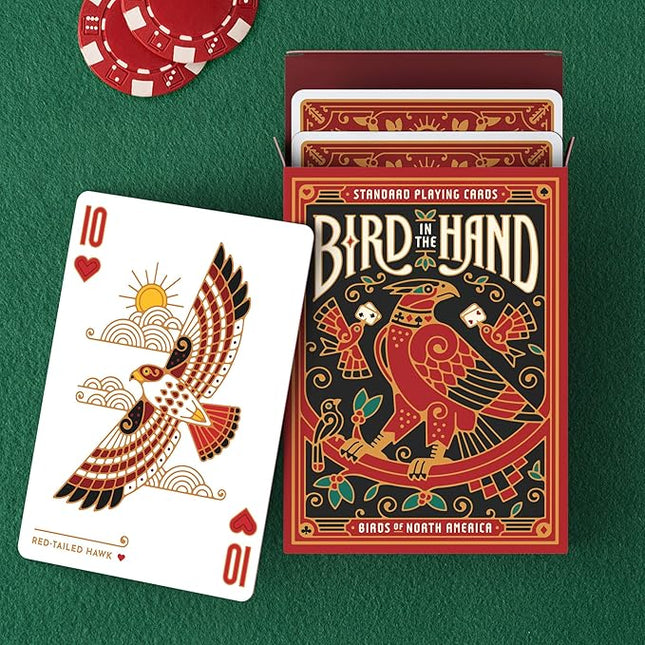 Bird in The Hand Themed Playing Cards | 54 Pieces of Stunning Custom Art | Unique Bird on Every Card in The Deck