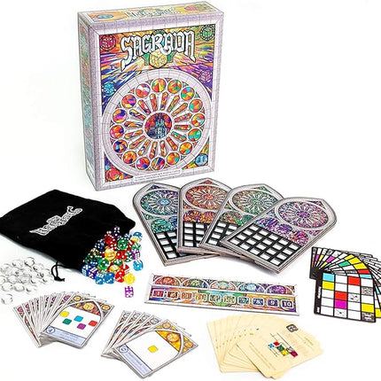 Sagrada Board Game | Family Game for Kids and Adults | Dice Drafting and Placement Strategy Game | Ages 10+ | 1 to 4 Players | by Floodgate Games