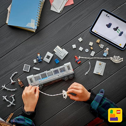 LEGO Marvel Spider-Man vs. Doc Ock Subway Train Scene - Action Figures Kids Toy - Spider-Man Building Toy for Boys & Girls, Ages 9+ - Marvel Collectible with 4 Minifigures - Birthday Gift Idea- 76321