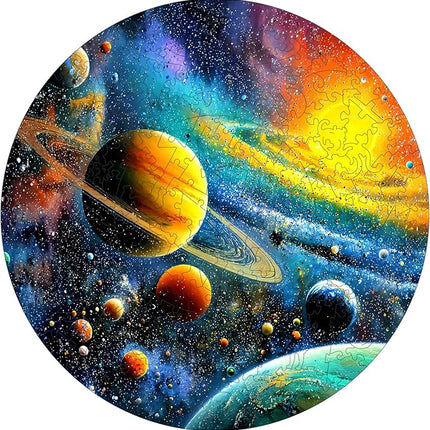 500 Pieces Puzzles for Adults＆Children - Space Themed Solar System Jigsaw Puzzle, Colorful Astronomy Design, Creative Gift Idea for Science Enthusiasts, 16.5x16.5 in