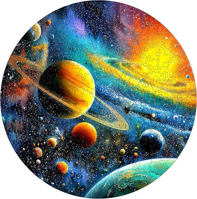 500 Pieces Puzzles for Adults＆Children - Space Themed Solar System Jigsaw Puzzle, Colorful Astronomy Design, Creative Gift Idea for Science Enthusiasts, 16.5x16.5 in