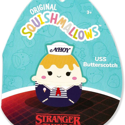Squishmallows Original “Stranger Things” 3.5-Inch Chocolate Pudding + USS Butterscotch 2-Pack - Official Jazwares Plush (Clips)