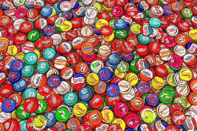 Got Caps? Soda Bottle Cap Puzzle for Adults and Kids | Difficult 1000 Piece Jigsaw Puzzle Toy | Fun Quarantine Gift | Interactive Brain Teaser Challenge for Game Night | 29 x 20 Inches