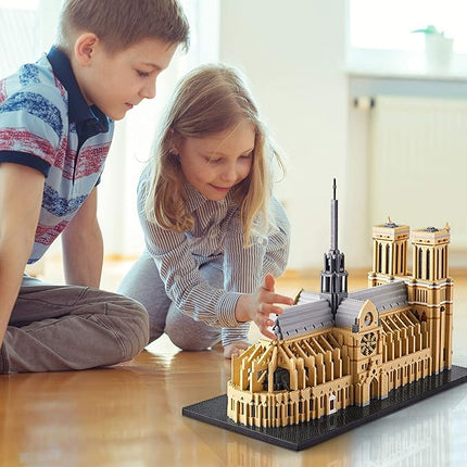 7380 PCS Large Architecture Notre Dame De Paris Building Blocks Set for Adults, Collection Micro Building Blocks Toy Present Ages of 14+