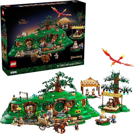 LEGO Icons The Lord of The Rings: The Shire Building Set - Room Decor for Men and Women, Ages 18+ - Adult DIY Collectible for Bedroom or Office - with Gandalf Minifigure - 10354