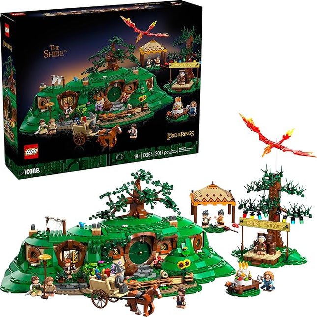 LEGO Icons The Lord of The Rings: The Shire Building Set - Room Decor for Men and Women, Ages 18+ - Adult DIY Collectible for Bedroom or Office - with Gandalf Minifigure - 10354