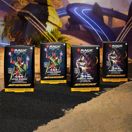 Magic The Gathering Aetherdrift Commander Deck Bundle - 2 of Each Deck (2 Living Energy + 2 Eternal Might)