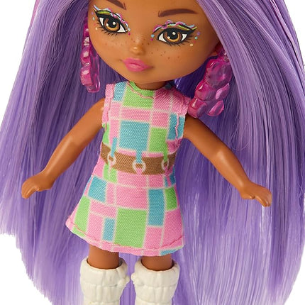 Barbie Extra Mini Minis Dolls 5-Pack, Small Doll Set with Colorful Clothes & Accessories for Unique Looks, 3-inch