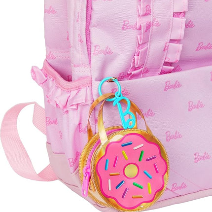 Barbie Clothes and Accessories, Deluxe Keychain Donut Bag with Pink Sprinkle Dress and Candy Themed Accessories for Barbie Dolls