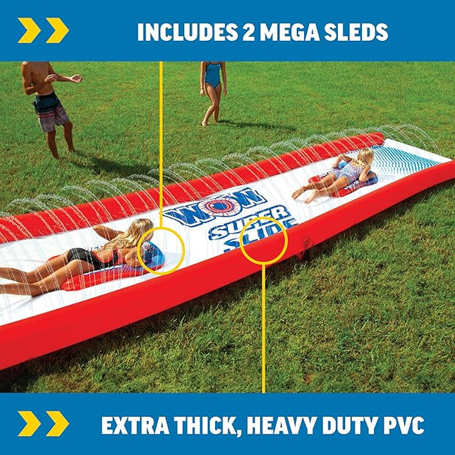 WOW Sports Super Slide Giant Backyard Slip and Water Slide with Sprinkler, Extra Long, 25 x 6 ft