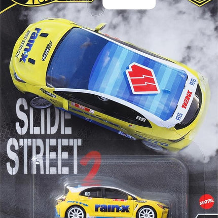 Hot Wheels Premium Car Culture Collectible Toy Car, 1:64 Scale Die-Cast Toyota Corolla GR, Slide Street Vehicle with Real Riders Tires