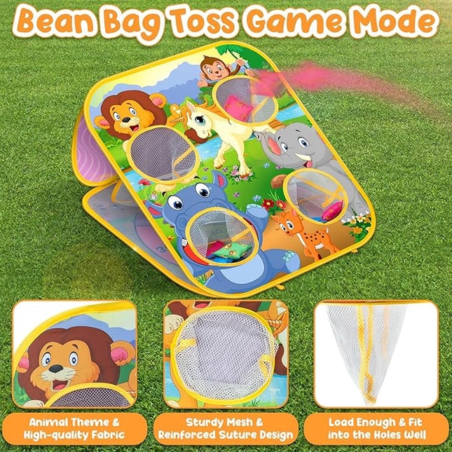 Bean Bag Toss Game for Kids - Cornhole Board Outdoor Toys for Toddlers -Party Activities Carnival Outside Yard Backyard Beach Lawn Games Toy for Kid Boys Girls Age 3 4 5 6 7 8 Year Old Birthday Gifts