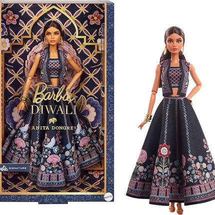 Barbie Diwali Doll by Anita Dongre Wearing Festival of Lights Look, Holiday Collectible with Doll Stand & Certificate of Authenticity