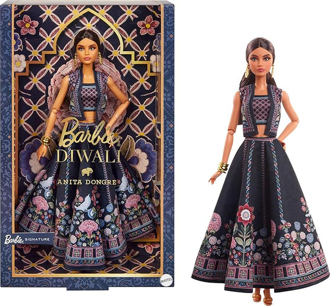 Barbie Diwali Doll by Anita Dongre Wearing Festival of Lights Look, Holiday Collectible with Doll Stand & Certificate of Authenticity
