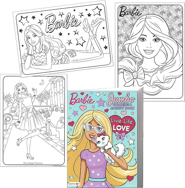 Lazy Days Barbie Live Life with Love Coloring and Activity Book - 96 Pages