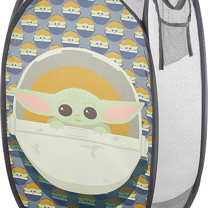 Star Wars, The Mandalorian Pop Up Hamper Featuring The Child with Durable Carry Handles, 24" H x 23" W X 2" CM