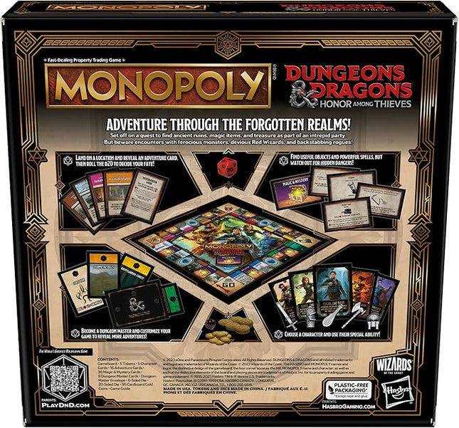 Hasbro Gaming Monopoly Dungeons & Dragons: Honor Among Thieves Game, Inspired by The D&D Movie, Monopoly D&D Board Game for 2-5 Players, Ages 8 and Up