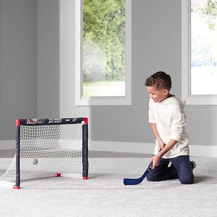 Franklin Sports NHL Mini Hockey Set - Kids Indoor Knee Hockey Goal, Ball, + 2 Stick Combo - Youth Team Indoor Toy Set - Official - Ages 3+