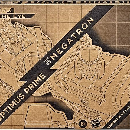 Transformers Toys Heroes and Villains Optimus Prime and Megatron 2-Pack Action Figures - for Kids Ages 6 and Up, 7-inch (Amazon Exclusive)