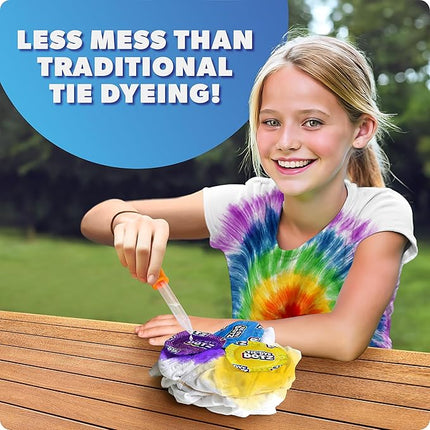 Blue Marble Tie-Dye Dotz 10-Piece Set – Make Vibrant, Colorful Tie Dye Designs with Dotz, Dropper, and Gloves – Fun and Easy Craft Kit for Kids and Beginners