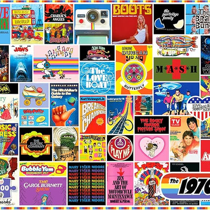 Re-marks 1970s Pop Culture Puzzle, 1500 Pieces for All Ages